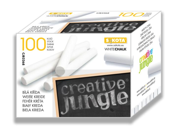 100 -AS CREATIVE JUNGLE FEHÉR KEREK TÁBLAKRÉTA
