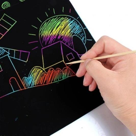 A4 - SZIVÁRVÁNY KAPARÓ KÉSZLET - 2 DB KAPARÓVAL
