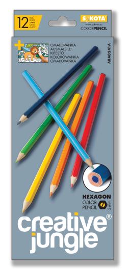 12-ES CREATIVE JUNGLE - GREY SZÍNESCERUZA
