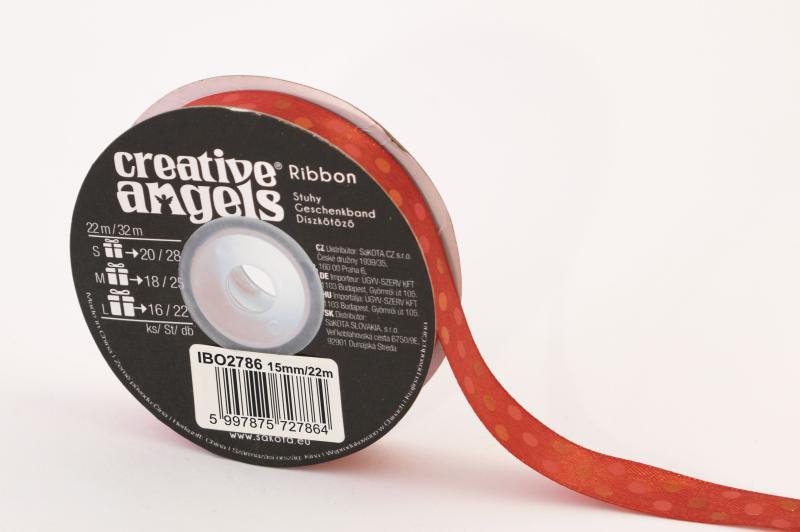 CREATIVE ANGEL DÍSZKÖTÖZŐ-PIROS ALAPON TÖBBSZÍNŰ PÖTTYÖKKEL
