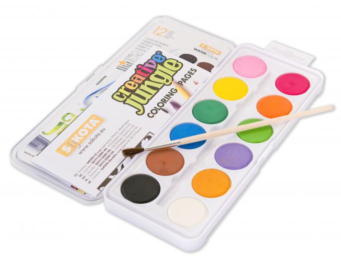 CREATIVE JUNGLE NAGYGOMBOS VÍZFESTÉK
+ ECSET
