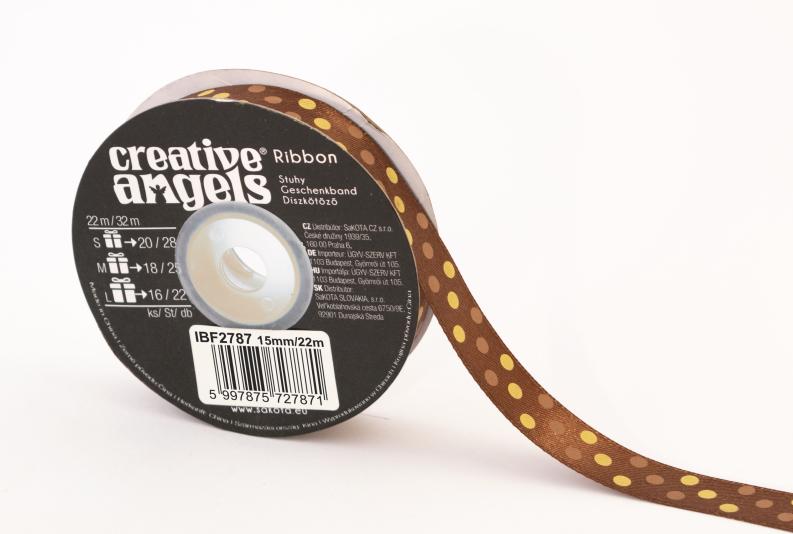 CREATIVE ANGEL DÍSZKÖTÖZŐ-BRONZ ALAPON TÖBBSZÍNŰ PÖTTYÖKKEL
