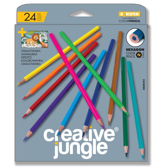 24 -ES CREATIVE JUNGLE <br /> GREY <br /> - SZÍNESCERUZA
