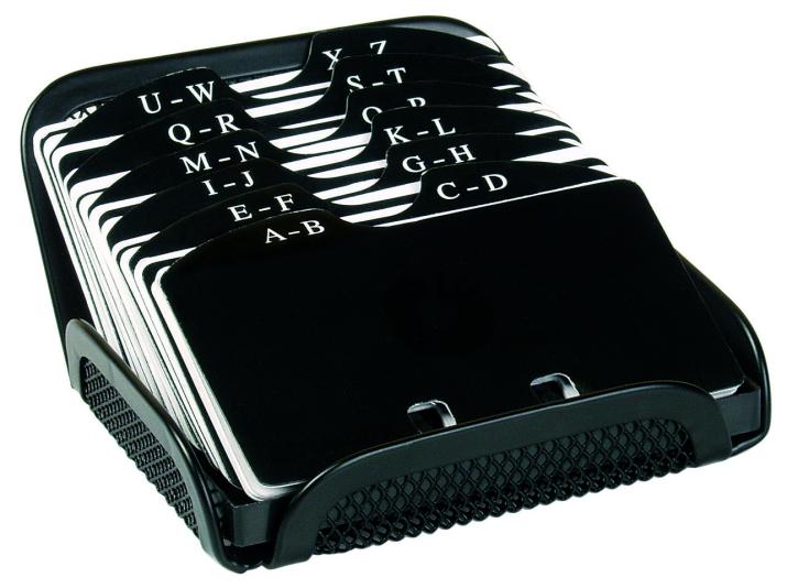 SaKOTA FÉMHÁLÓS REGISZTERES NÉVJEGYTARTÓ FEKETE