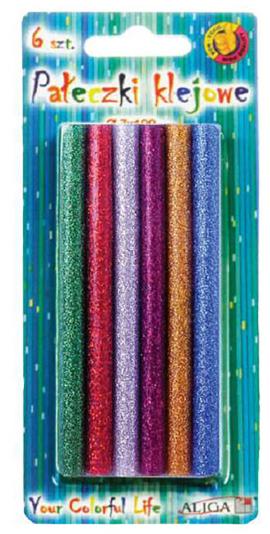 6 DB -OS VEGYES -GLITTERES RAGASZTÓRÚD 7 MM
