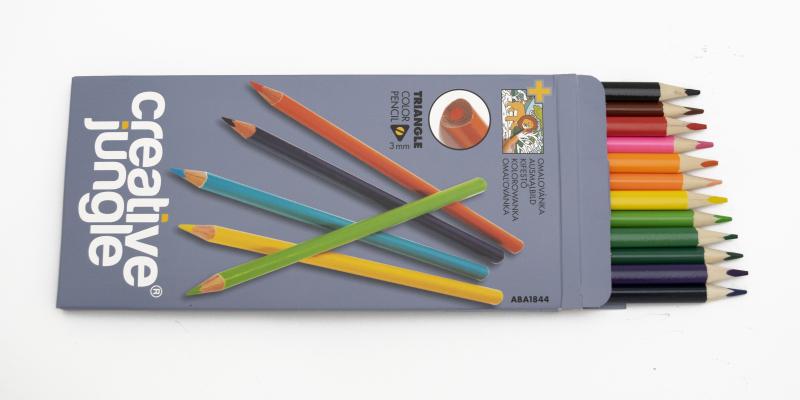 12 -ES 3SZÖG CREATIVE JUNGLE GREY -SZÍNESCERUZA
