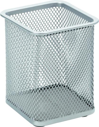 SaKOTA FÉMHÁLÓS ÍRÓSZERTARTÓ NÉGYZETES 9X8CM EZÜST